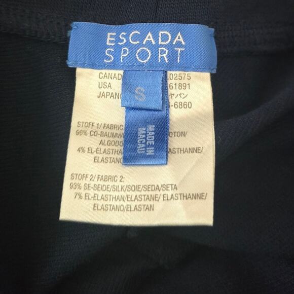 Escada Sport Woman's Navy Blue Athletic Front Pocket Pants Small - Picture 3 of 4